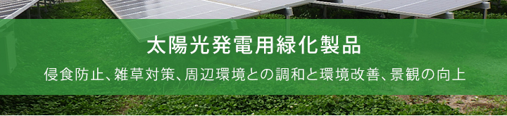 太陽光発電用緑化製品